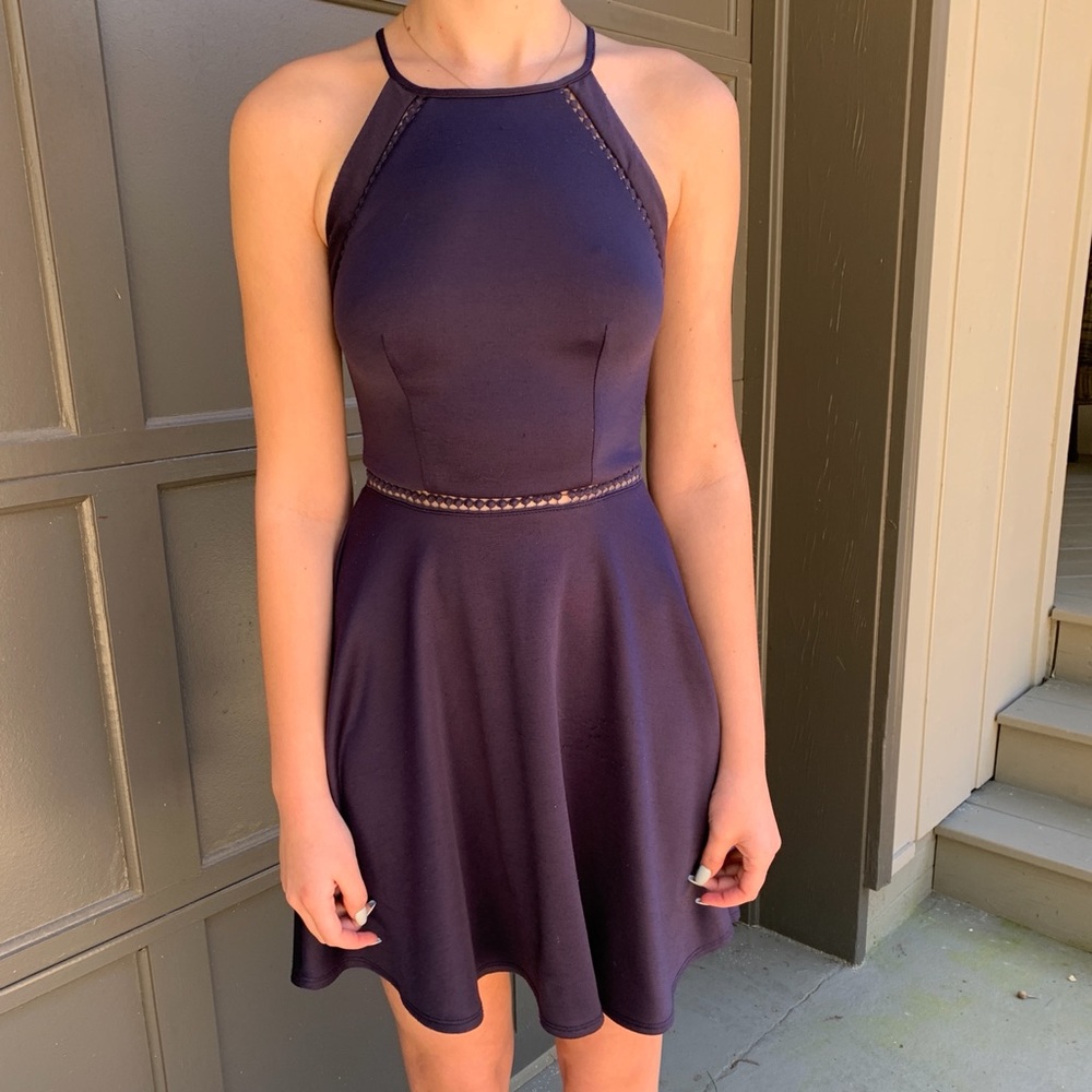 Form-Fitting navy blue dress